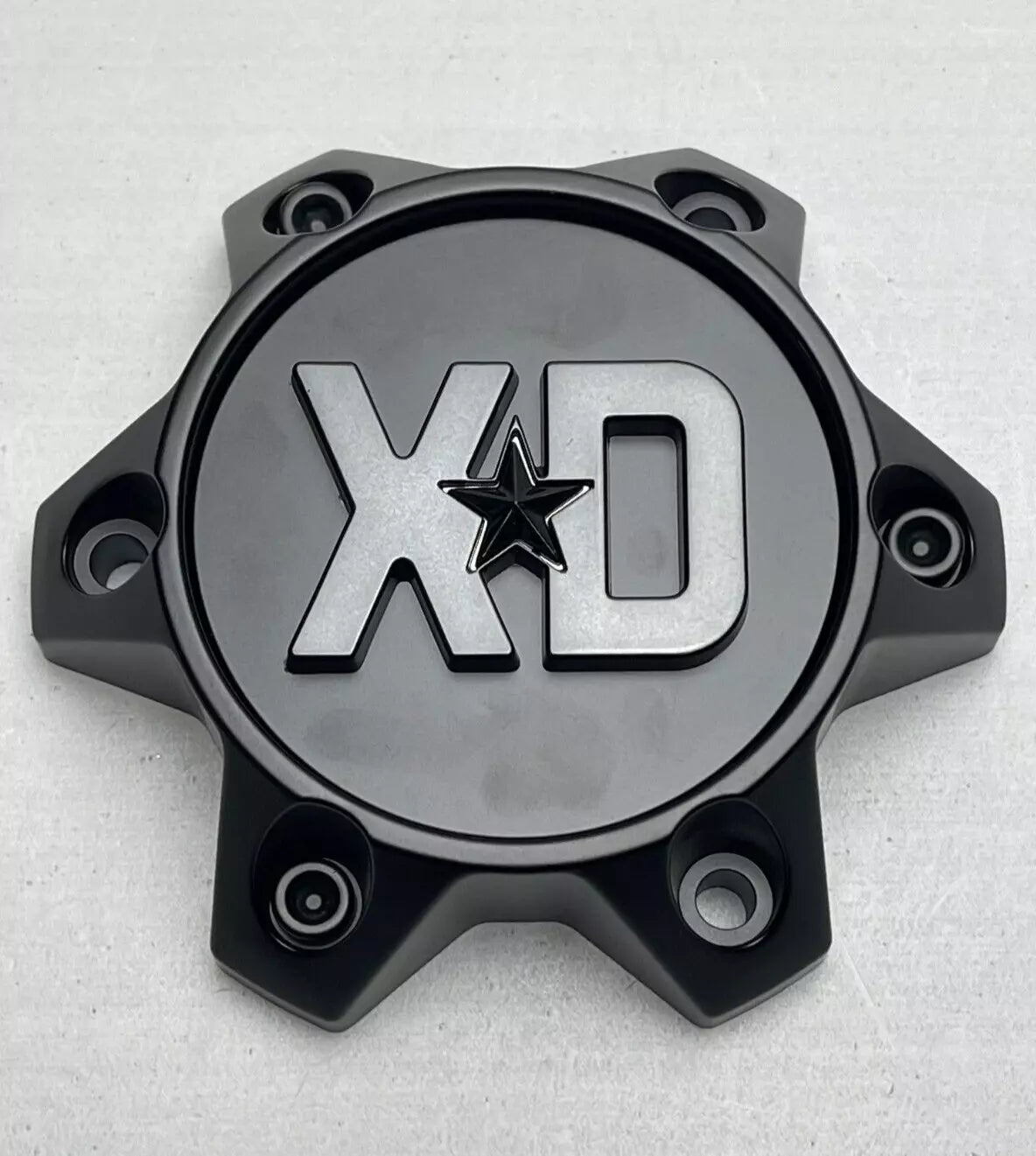 XDS Bolt Satin Black with Gray/Black Logo Center Cap for RevStar 6x4.5