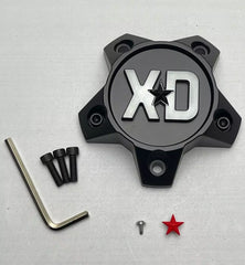 XDS Bolton Satin Black with Gray Logo Center Cap for RevStar 5x4.5