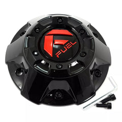 Fuel Flat Bottom Gloss Black with Red Logo 5/6L Hub Cap