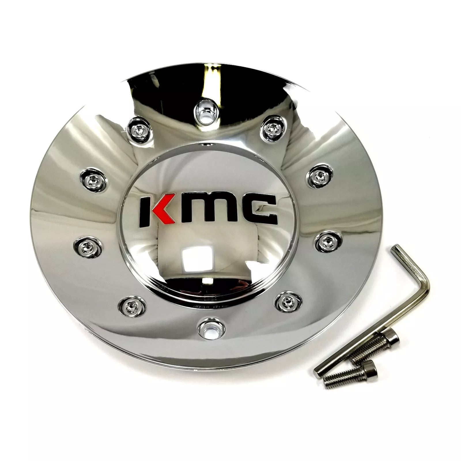 KMC Bolt-On Cap Chrome/Black-Red/Chrome For KM714 (All PCD)