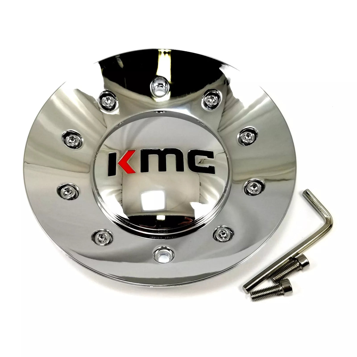 KMC Bolt-On Cap Chrome/Black-Red/Chrome For KM714 (All PCD)