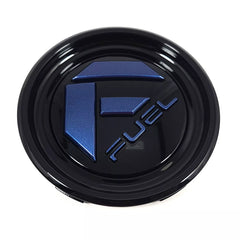Fuel Bolt-On Hub Cap with Gloss Black and Blue Logo for 6x135