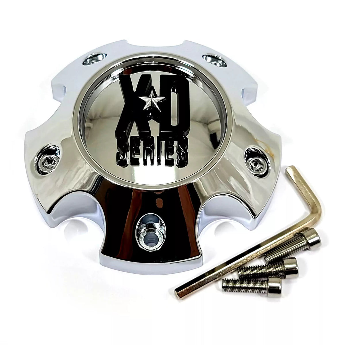 XDS Gloss Black 1PC Small 5 LUG Center Cap for CHROME