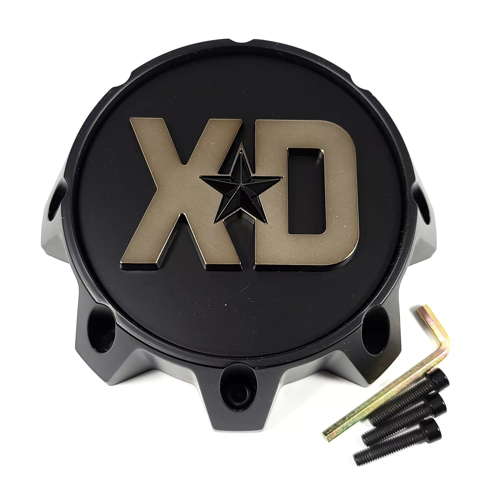 XD Bolt-On Satin Bronze with Black Logo Black Revstar Center Cap for 8x6.5/180