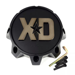 XD Bolt-On Satin Bronze with Black Logo Black Revstar Center Cap for 8x6.5/180
