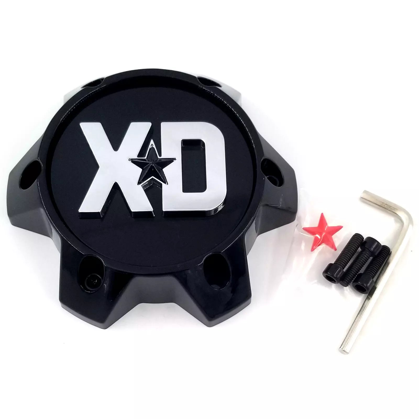 XDS Bolton Cap (Gloss Black/Chrome/Black) Revstar - 6X135