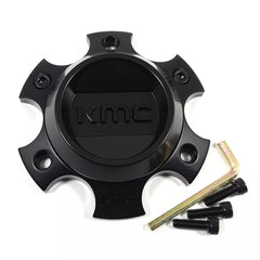 KMC Satin Black with Gloss Black Bolt-On Cap - 6X4.5/120