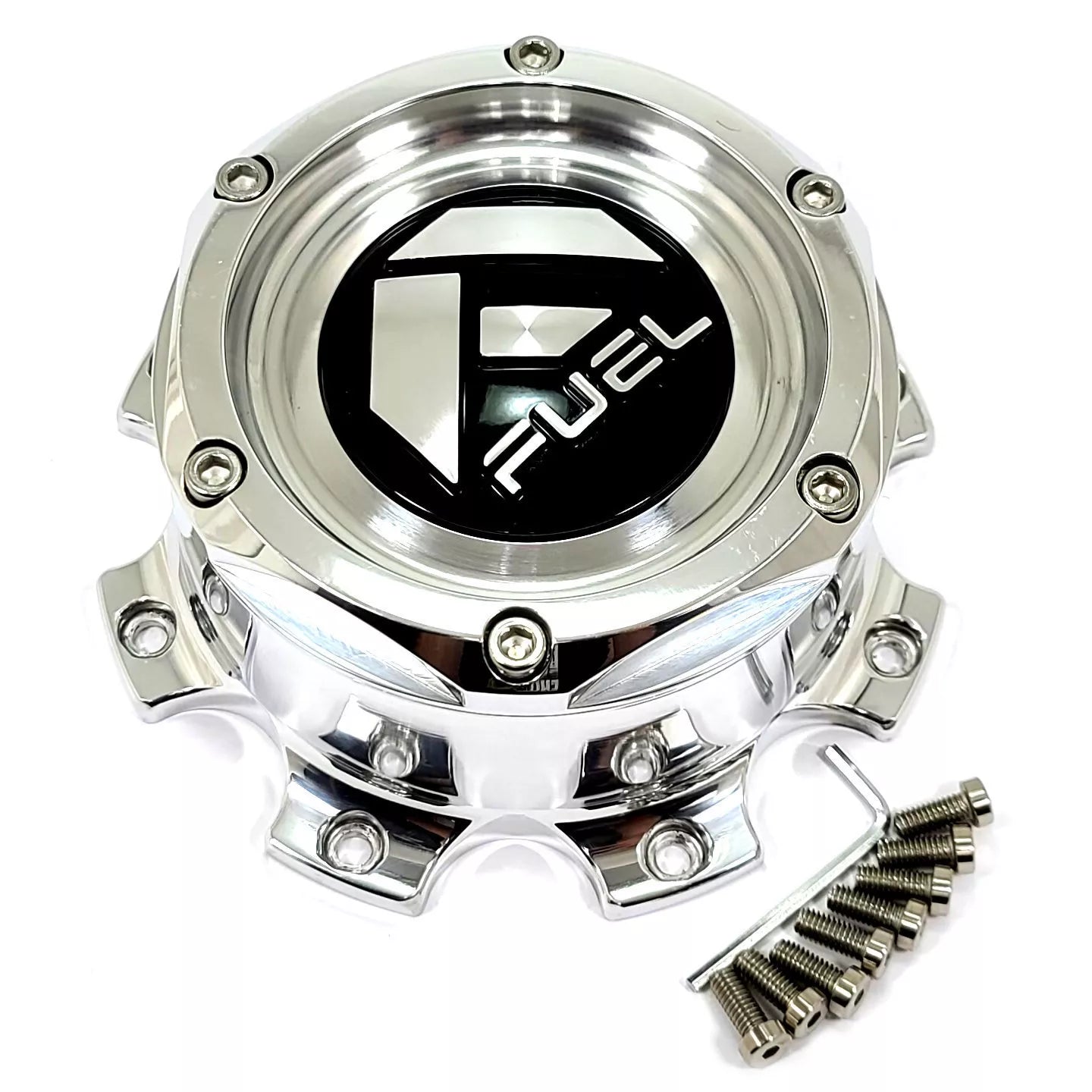 Fuel Polished Billet Hub Cap 8X6.5/170 - Tall