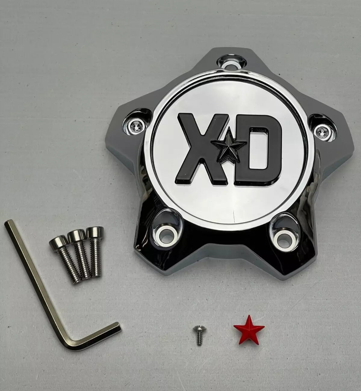 XDS Bolton Cap (Chrome/Gloss Black/Chrome) Revstar - 5X5