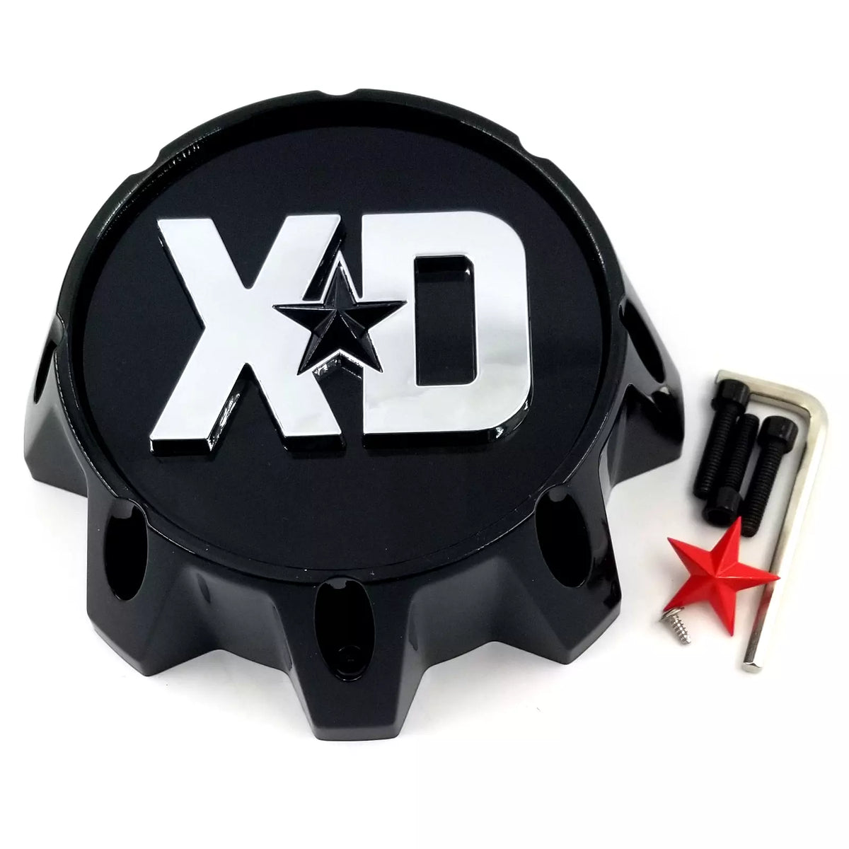 XDS BOLTONCAP (GLOSS BLACK/CHROME/BLACK) REVSTAR- 8X6.5/180