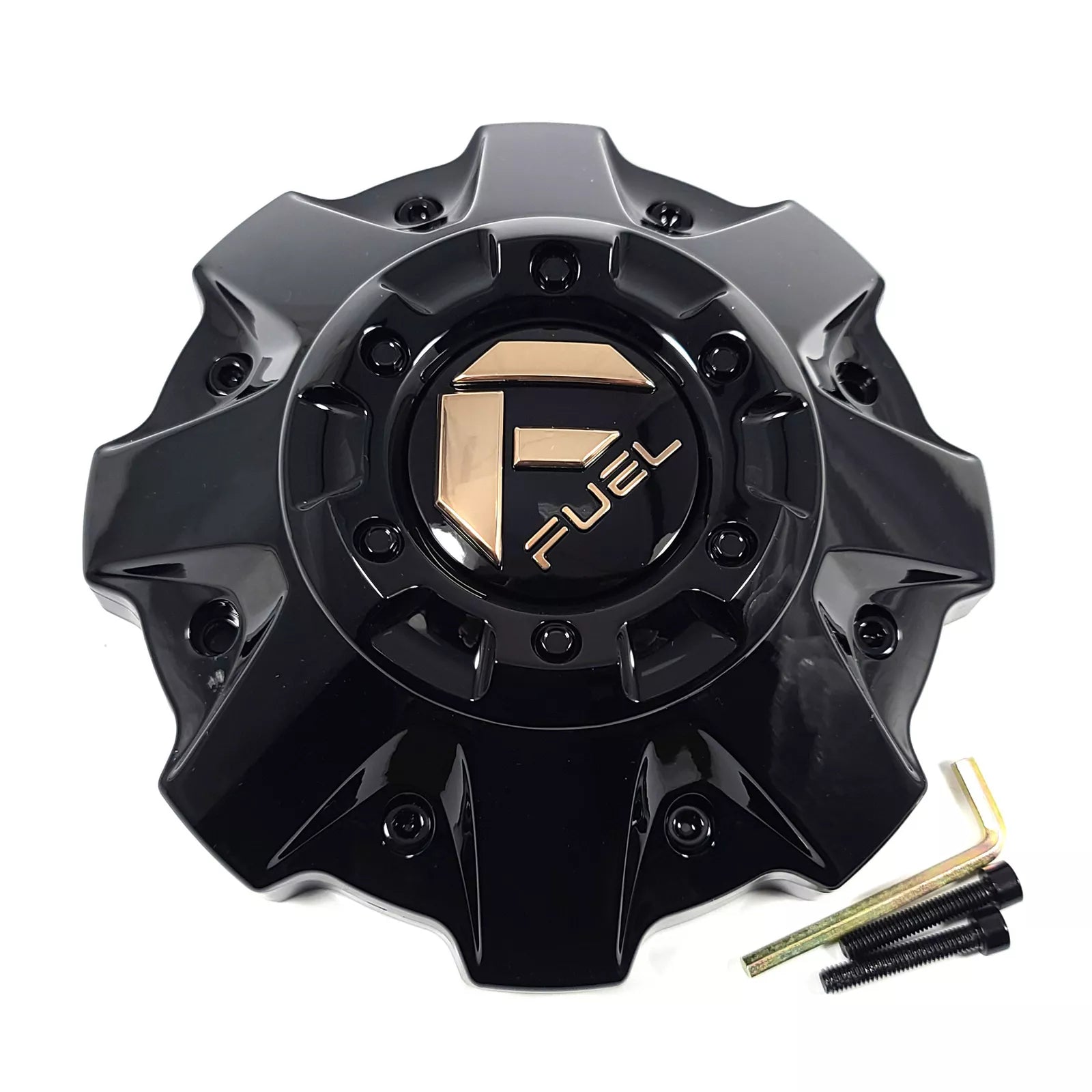 Fuel Gloss Black Cap with Riser Hub Cap