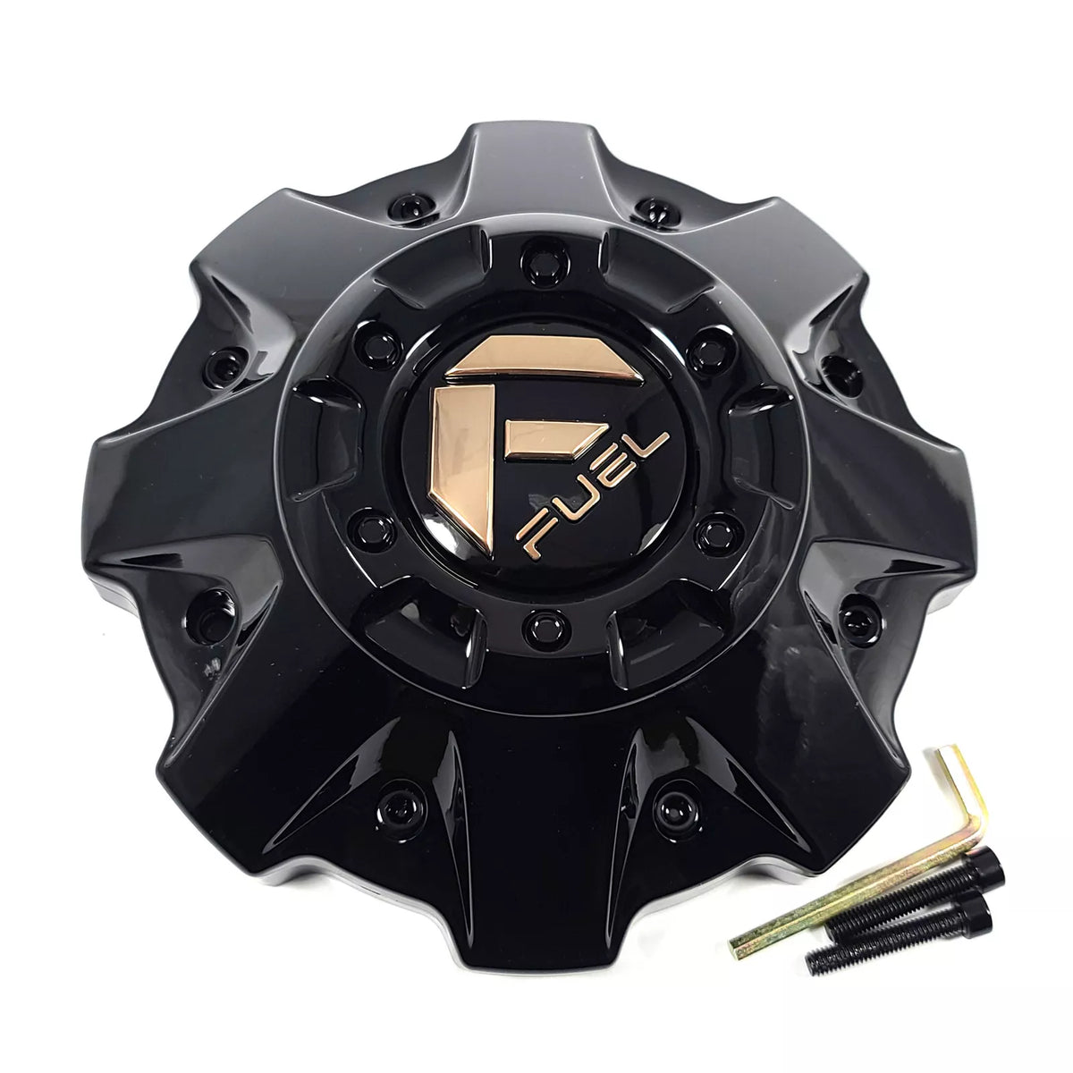 Fuel Gloss Black Cap with Riser Hub Cap
