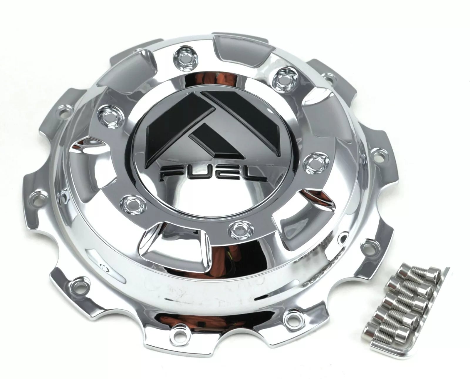 Fuel Chrome Dually Front Hub Cap for 10X225