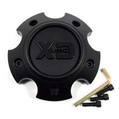 XDS Bolt-On Satin Black with Gloss Black/Black Logo Center Cap for 5x5 Lug Pattern