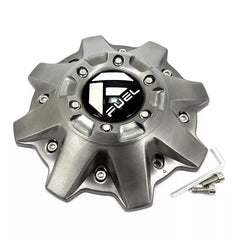 Fuel 8 Lug Billet Cap Gloss Black Silver DDT