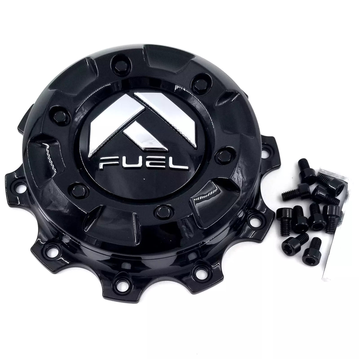 Fuel Gloss Black Dually Front Hub Cap for 10X170