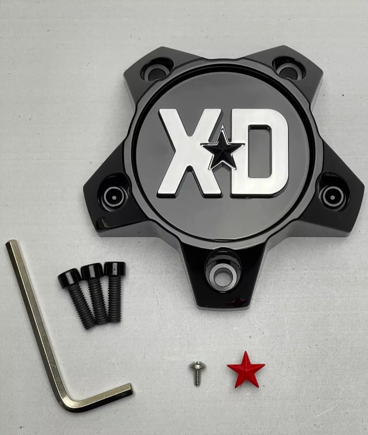 XD Bolton Cap (Gloss Black/Chrome/Black) Revstar - 5X4.5/120