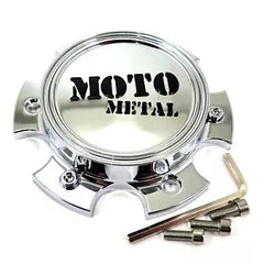 MOTO Cap Bolt-On (Chrome/Gloss Black/Chrome) - 6X135/5.5
