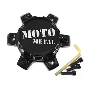 MOTO Cap Bolt-On (Gloss Black/Chrome/Gloss Black) - 6X120