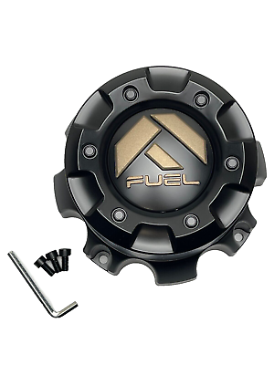 Fuel Matte Black with Bronze Logo 8 Lug Tall Cap Hub Cap