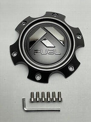 Fuel Gunmetal and Chrome Bolt-On Hub Cap for 6x5.5 Large Bore