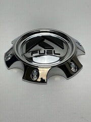 Fuel Chrome Hub Cap with Gloss Black Logo for 6x5.5 Large Bore