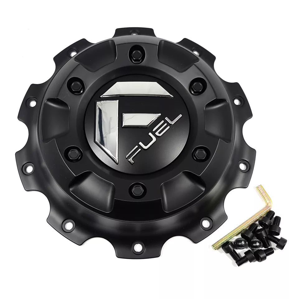 Fuel Matte Black Dually Front Hub Cap for 10X225