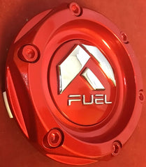 Fuel 6X5.5 Gloss Red with Chrome Logo Hub Cap (1.83")