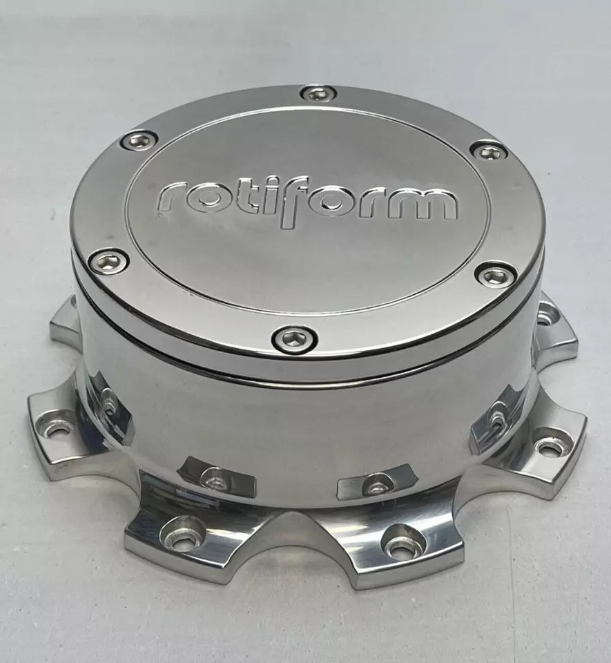 Rotiform Tall Polished Billet Hub Cap for 8X6.5/170