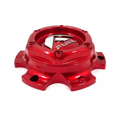 Fuel Gloss Red with Chrome Logo Hub Cap for 5X150