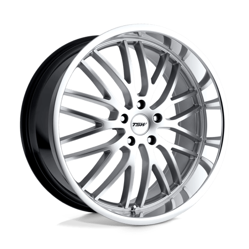 TSW 17x8 SNT HYPER SILVER W/ MIRROR CUT LIP +40mm