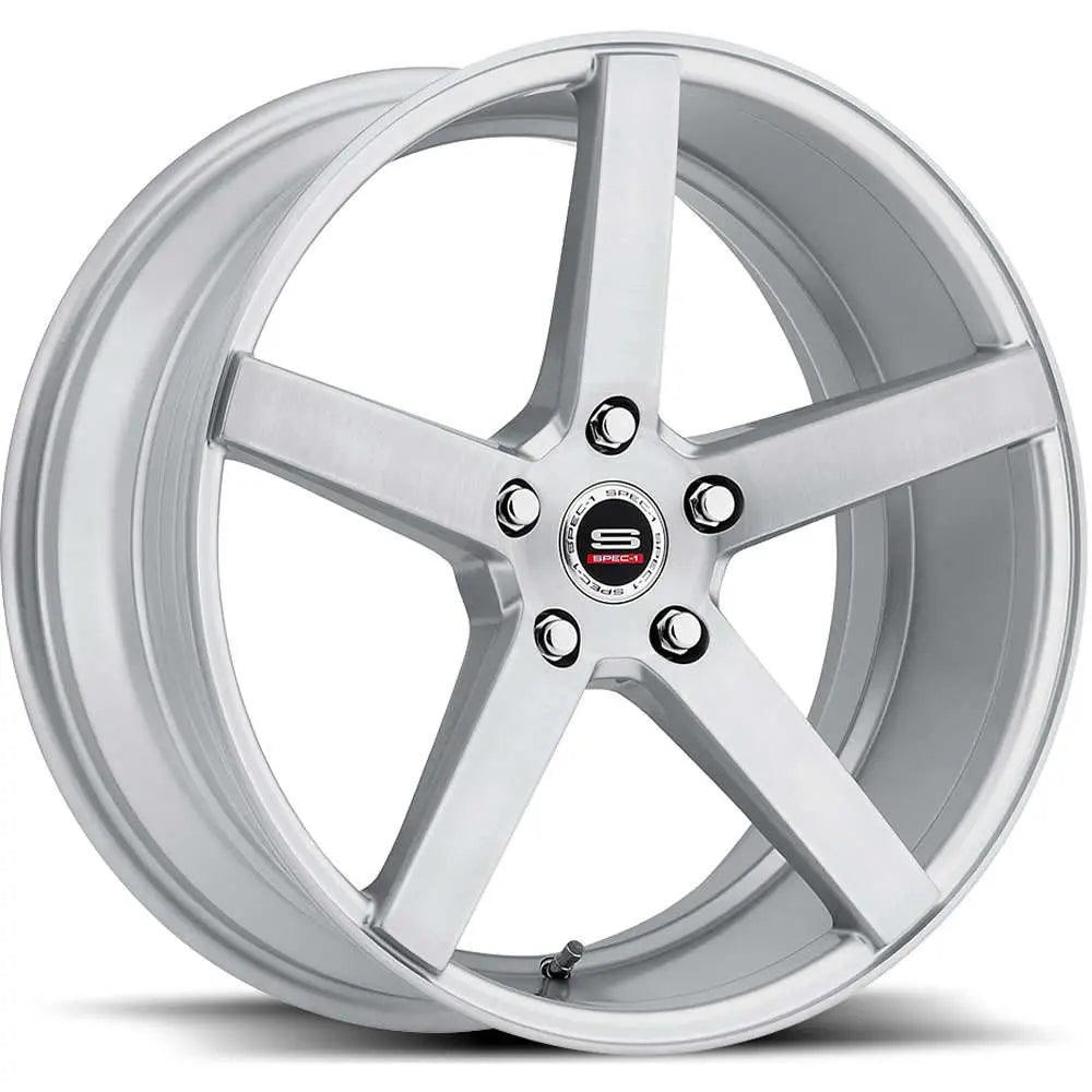 Spec-1 20x8.5 SP-36 Silver with a Machined Face and Outer Lip Ring +32mm - HulkOffsets