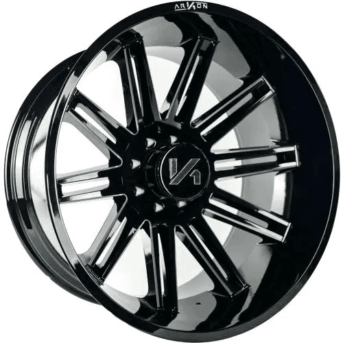 26x14 Churchill Gloss Black with Milled Spoke Edges -81mm - HulkOffsets