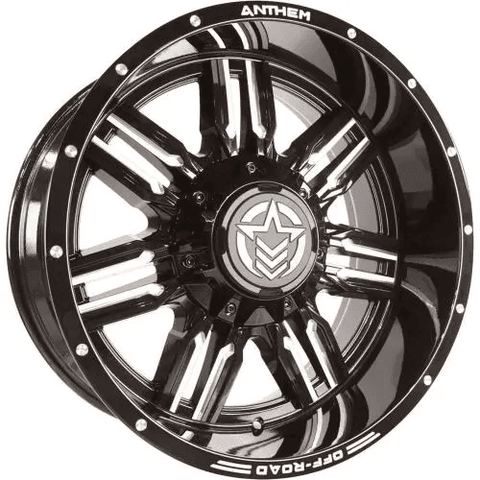 20x10 Equalizer Gloss Black with Milled Spoke Edges -24mm - HulkOffsets