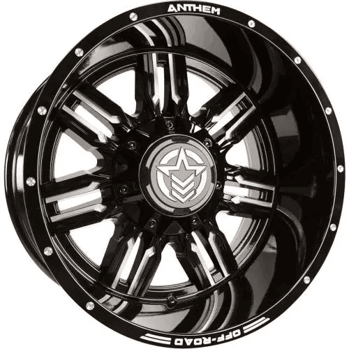 20x12 Equalizer Gloss Black with Milled Spoke Edges -44mm - HulkOffsets