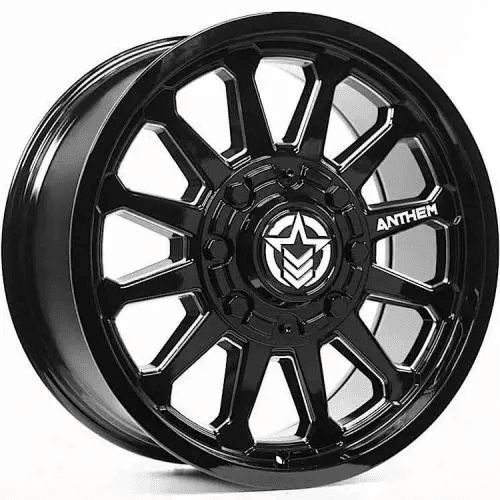 20x9 Intimidator Gloss Black with Milled Spoke Edges +18mm - HulkOffsets