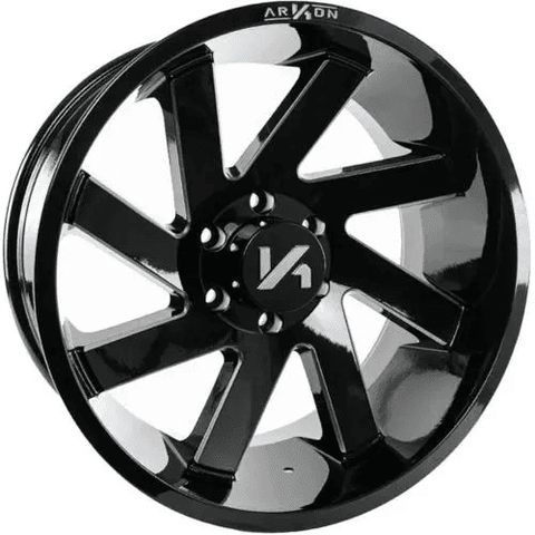 20x10 Lincoln Gloss Black with Milled Spoke Edges -25mm - HulkOffsets
