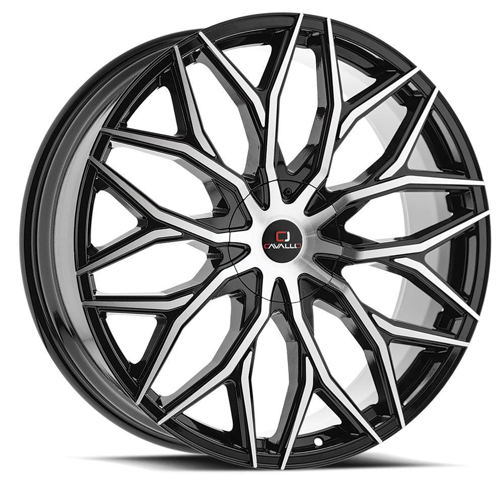 18x8 CLV-37 Gloss Black & Machined +35mm - HulkOffsets