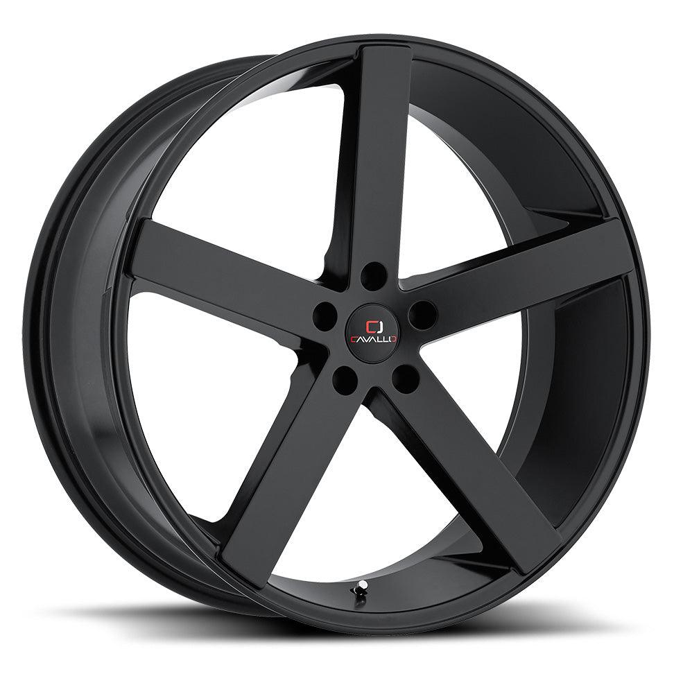 Cavallo 24x10 CLV-5 Gloss Black +20mm - HulkOffsets