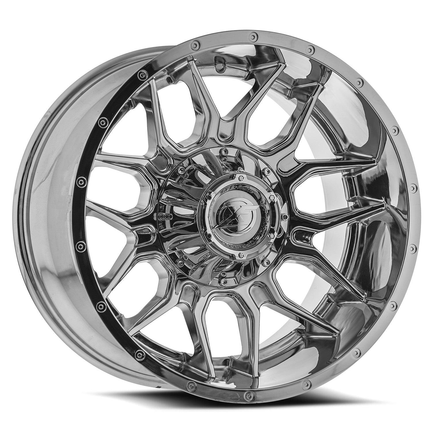 20x12 XF-222 Chrome -44mm - HulkOffsets