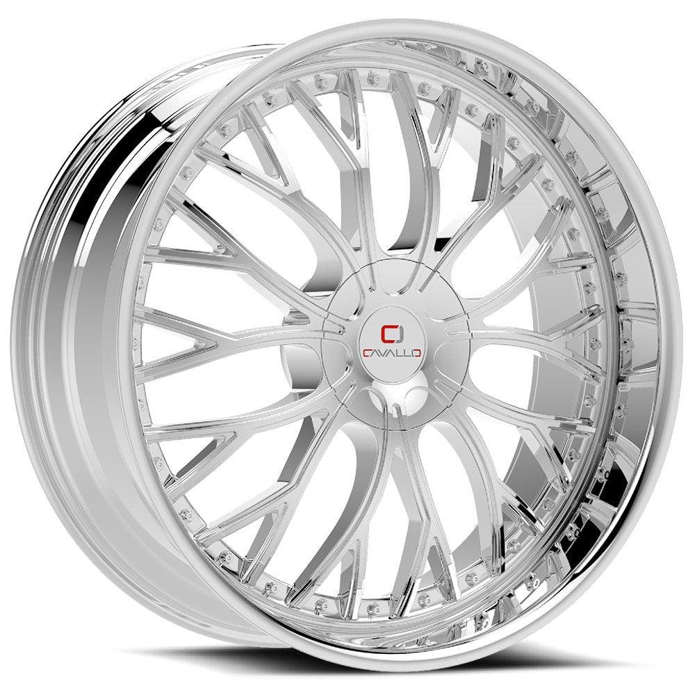 22x8.5 CLV-33 Chrome +38mm - HulkOffsets