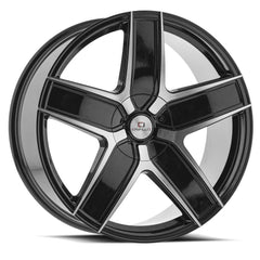 22x8.5 CLV-C-31 Gloss Black & Machined +38mm - HulkOffsets