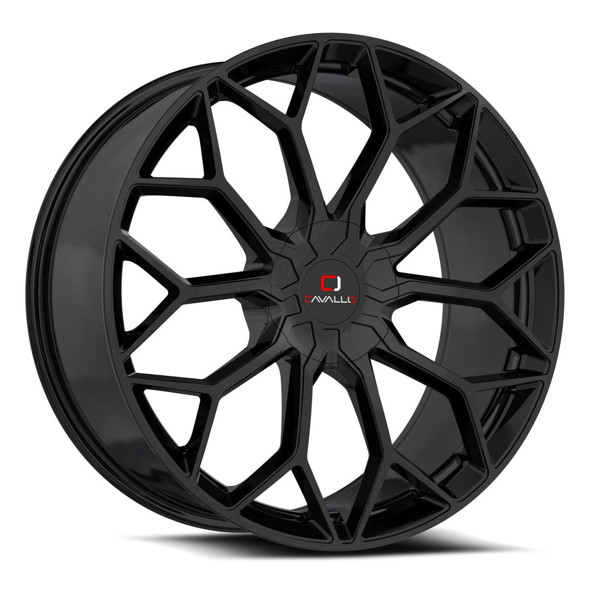 22x8.5 CLV-44 Gloss Black +38mm - HulkOffsets