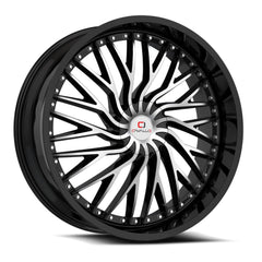 22x8.5 CLV-43 Gloss Black & Machined +38mm - HulkOffsets