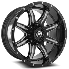 20x10 XF-215 Gloss Black & Milled -12mm - HulkOffsets