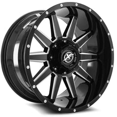 17x9 XF-219 Gloss Black & Milled +0mm - HulkOffsets