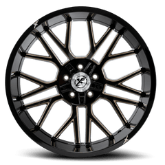 20x12 XF-235 Gloss Black & Bronze Milled -44mm - HulkOffsets