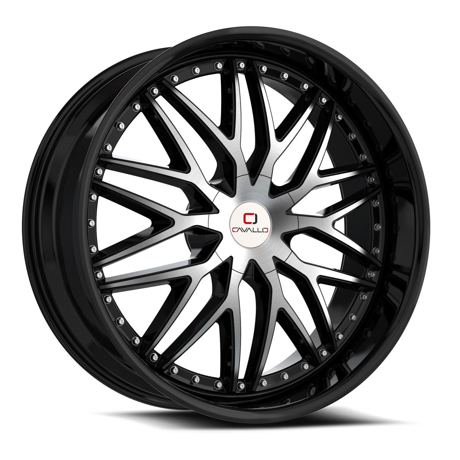 18x8 CLV-46 Gloss Black & Machined +35mm - HulkOffsets