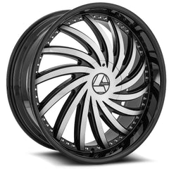 Azara 22x9.5 AZA-508 Gloss Black & Machined +18mm - HulkOffsets