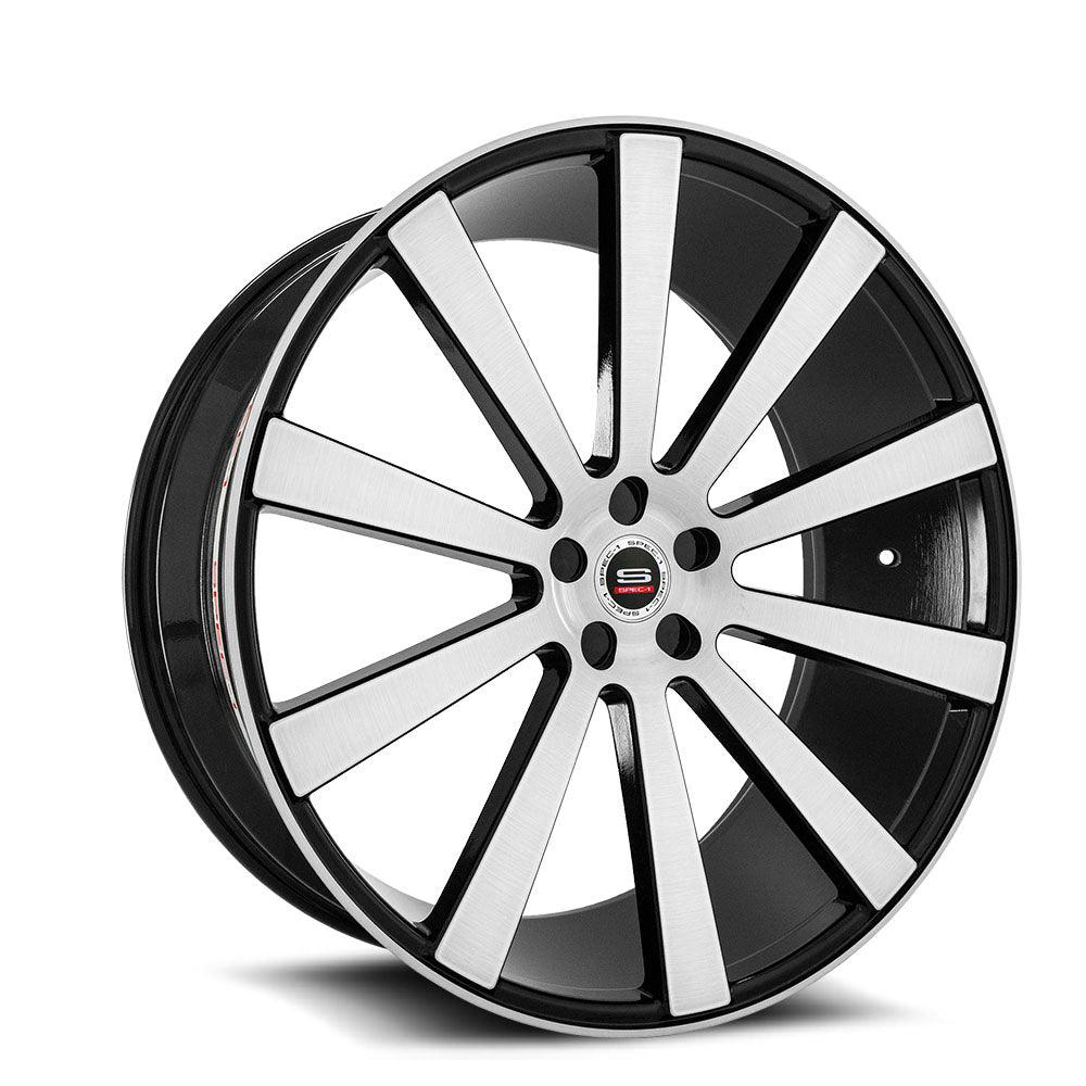 20x10.5 SPL-002 Gloss Black & Brushed +20mm - HulkOffsets